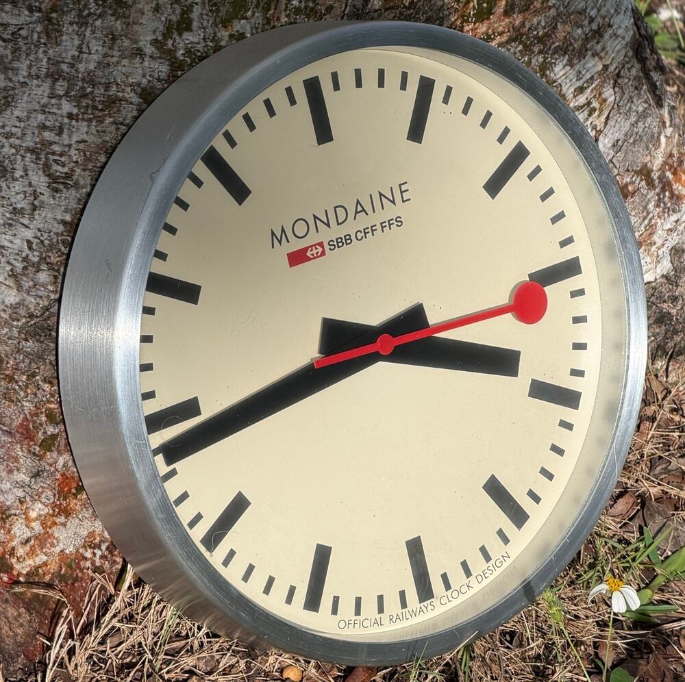 Mondaine SBB CFF FFS Official Swiss Railways Analog White Dial Quartz Wall Clock
